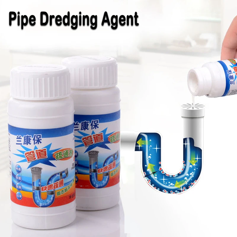 110g Pipe Dredging Agent Powerful Kitchen Sink Drain Cleaner Bathroom Dredge Deodorant Toilet Sewer Fast Cleaning Tools