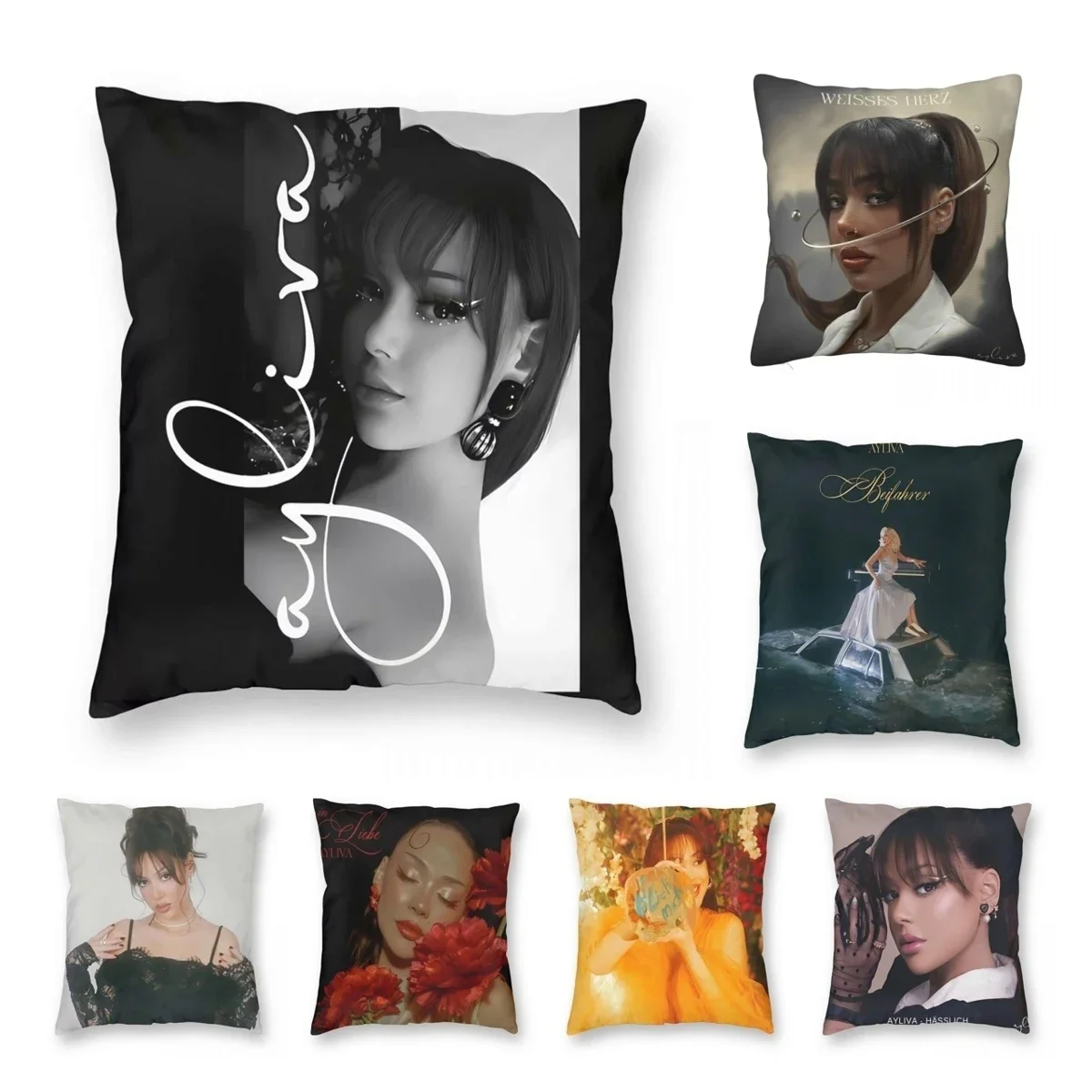 Ayliva In Liebe Tour 2024 Concert Pillowcase Printed Fabric Cushion Cover Decoration Throw Pillow Case Cover Sofa 40x40cm 16x16