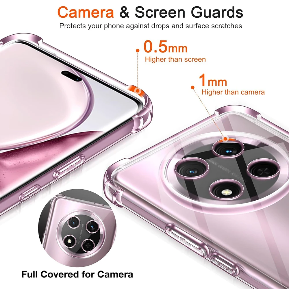Shockproof Silicone Soft Case For Huawei Honor Magic7 Magic6 Magic5 Magic4 Lite Pro Ultimate Thin Clear Cover For Magic 7 6 5 4