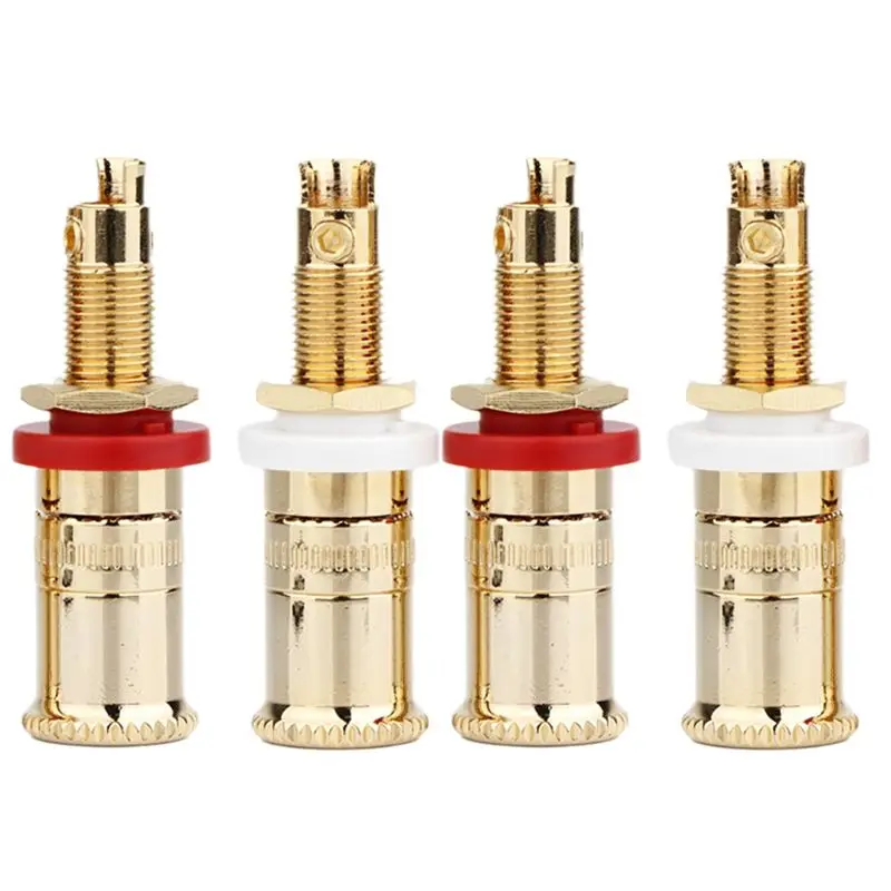 24-Hour Delivery Suitable For Preffair Gold-Plated HIFI Fever Speaker Terminal Block Banana Head Y-Type Plug Socket Amplifier Te