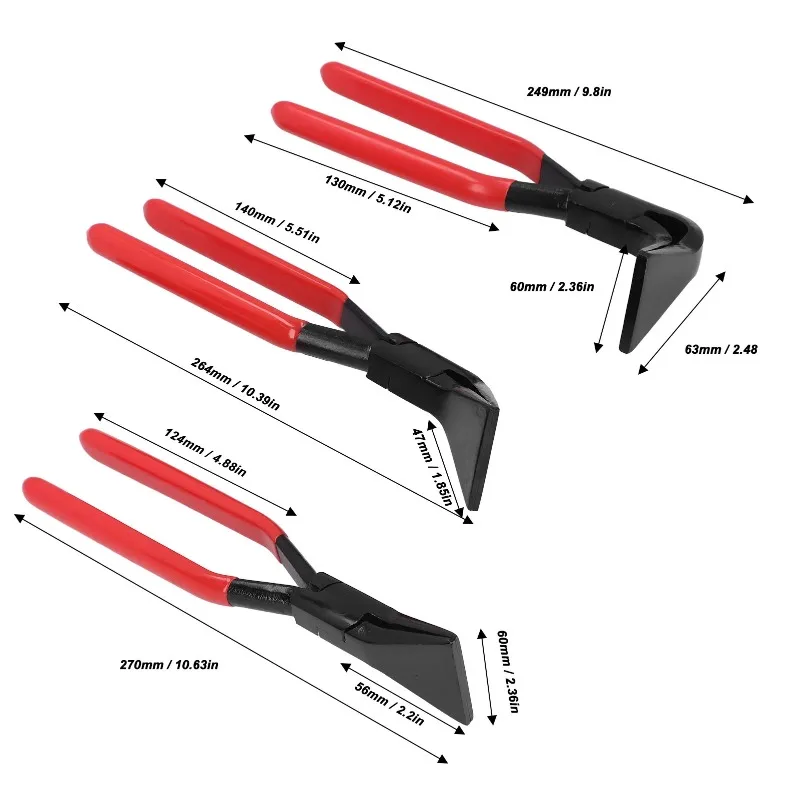 High Carbon Steel Metal Bending Plier 45/90 Degree Jaws 2.36 Inch Straight Jaw Hand Seamers for Metalworking