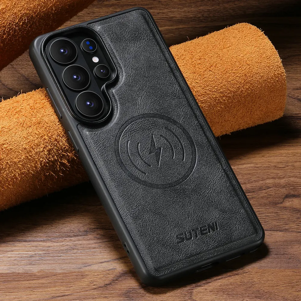Luxury Case For Samsung S26 S25 S24 S23 S22 Ultra 5G Magnet Leather Back Cover For Samsung Galaxy S26 Ultra Funda