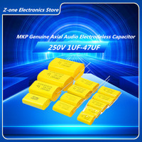 10PCS MKP Higt quality Axial Audio Electrodeless Capacitor 250V 1UF 1.5 1.8 2.2 2.7 3.3 4.7 5.6 6.8UF 8.2 10 12 15 20 22 33 47UF