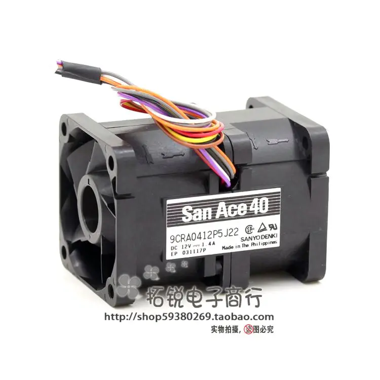 

Sanyo Sanyo 9CRA0412P5J22 12V 1.4a 4056 4CM 1U Chassis Violence Fan