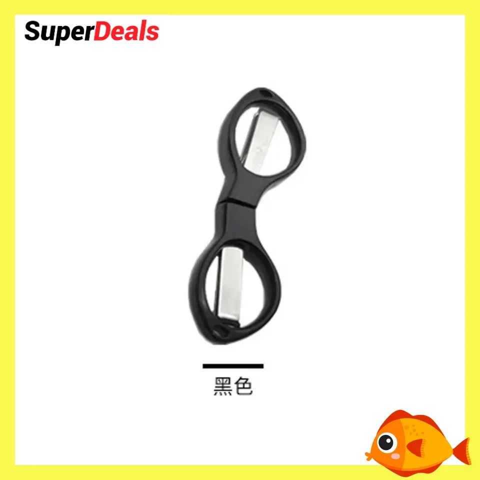 Zinc Alloy Folding Fishing Line Scissor Portable Safety Scissors Comfortable Grip Sharp Stainless Steel Safety Blade