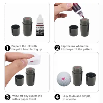 1 tampon encreur pour balle de golf, séchage rapide, impression durable, motifs variés, accessoires de golf en plastique 8 best sales Matériel de golf - №3