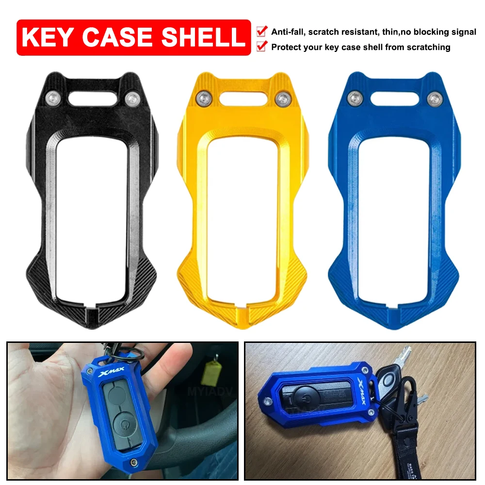 For Yamaha XMAX400 XMAX300 XMAX250 XMAX125 XMAX 400 Motorcycle Remote Key Case Shell Keyless Holder Protective Cover Accessories