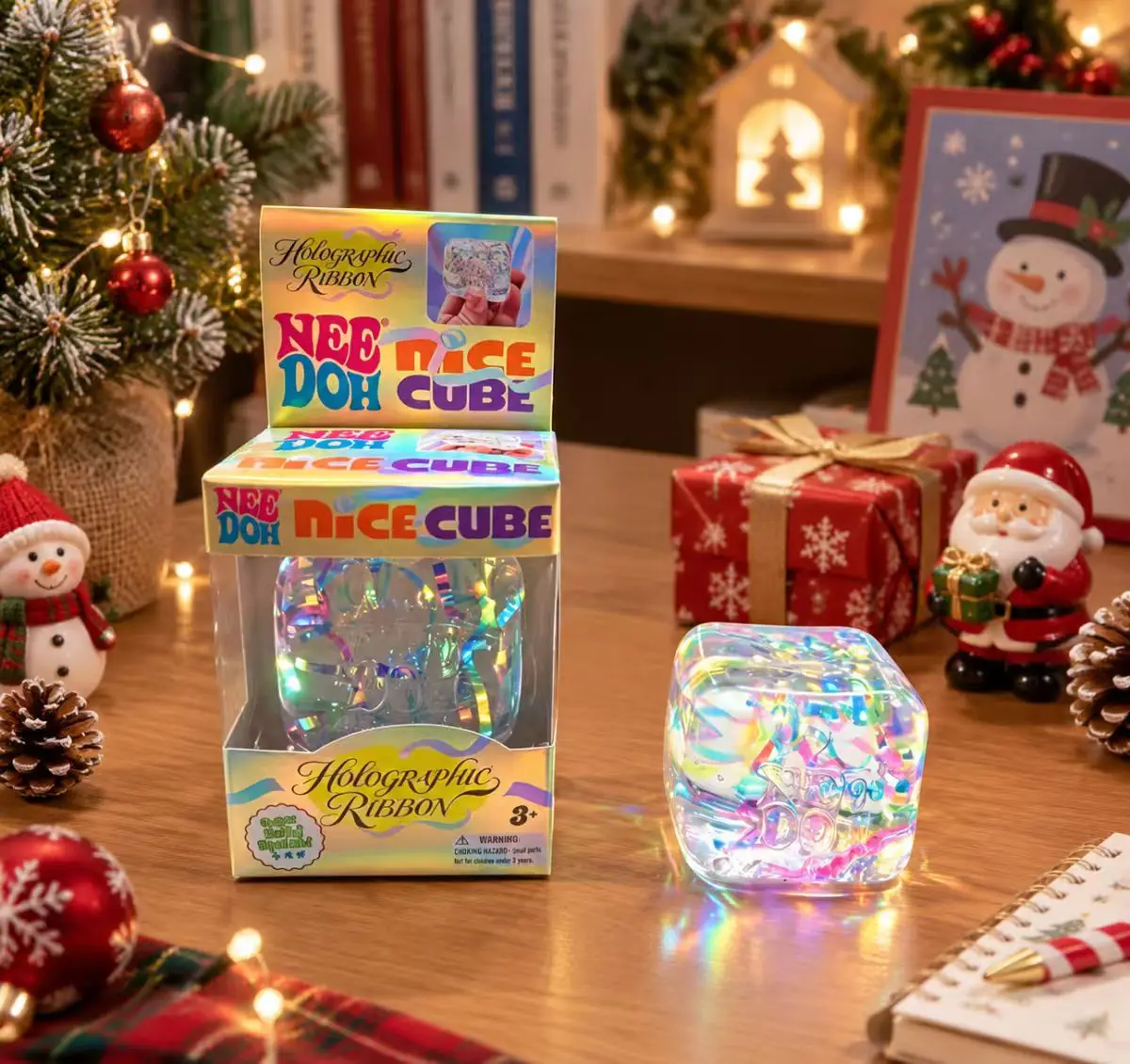 Needoh Holographic Ribbon Squeeze Sensory Colorful Knead Stretch Anxiety Relief ADHD Fidget Leisure Adult Gift