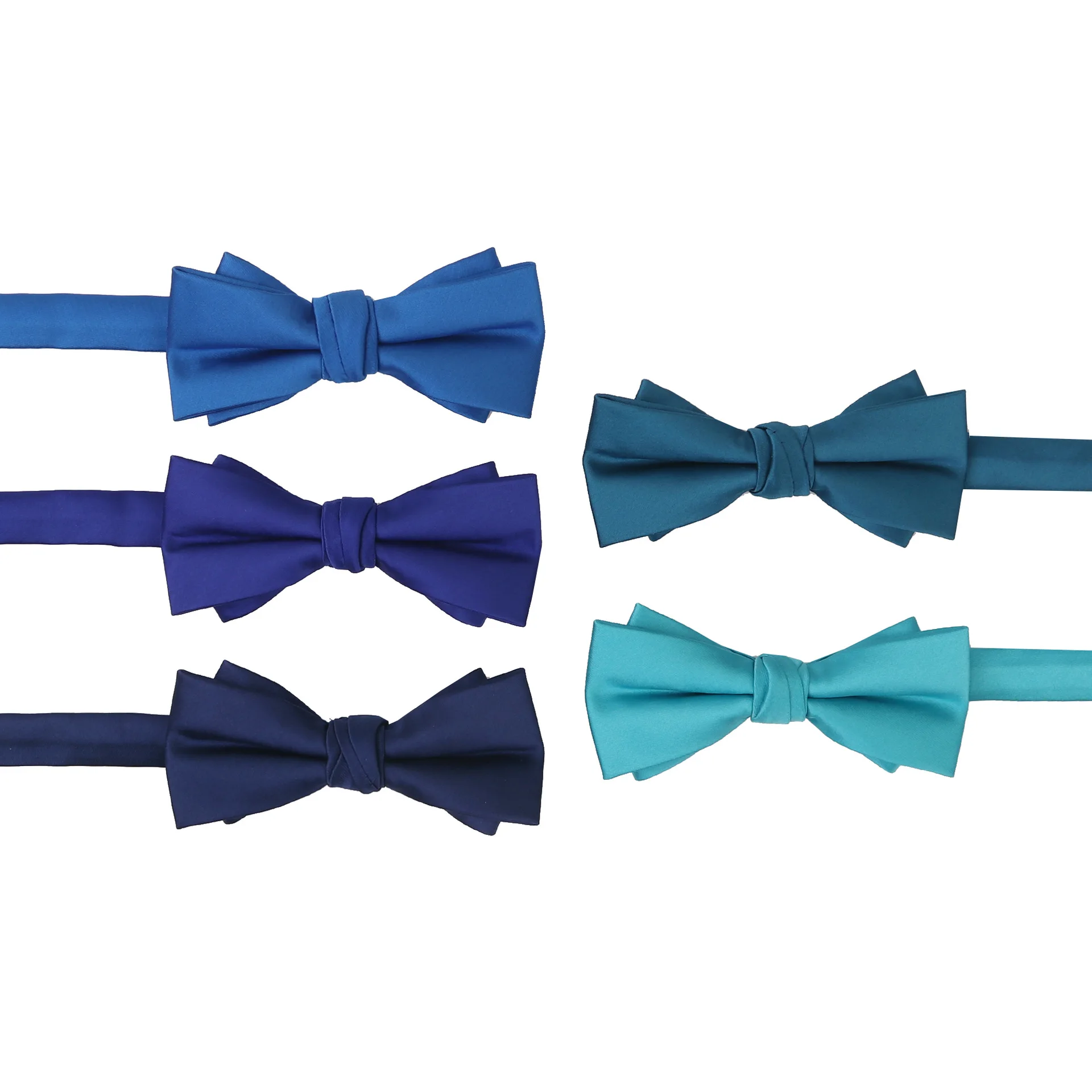 blue Formal business manufacturers spot solid color men's polyester business fashion groom best man wedding bow tie   flower