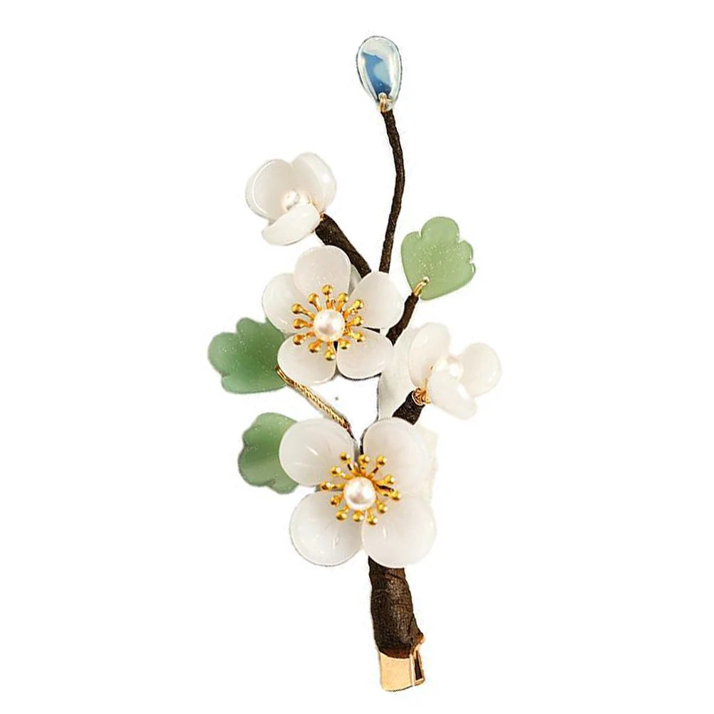 

1pc Elegant Hair Accessories Resin Bridesmaid Floral Design Woman Woman Hair Clip Clip Chinese Style Girls Headwear Bridal