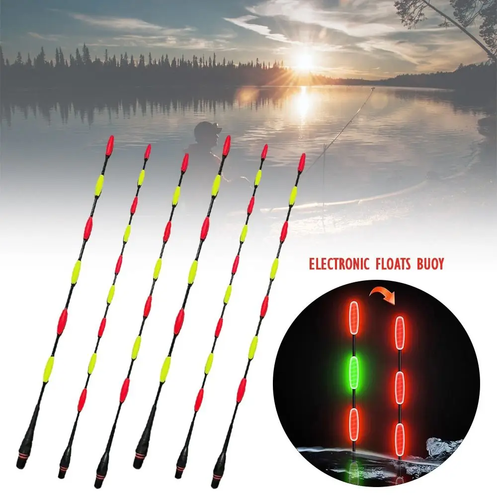 

1pc Super Bright LED Fishing Smart Float Top Ultra Sensitive Induction Electronic Floats Buoy Luminous Bite hook color change