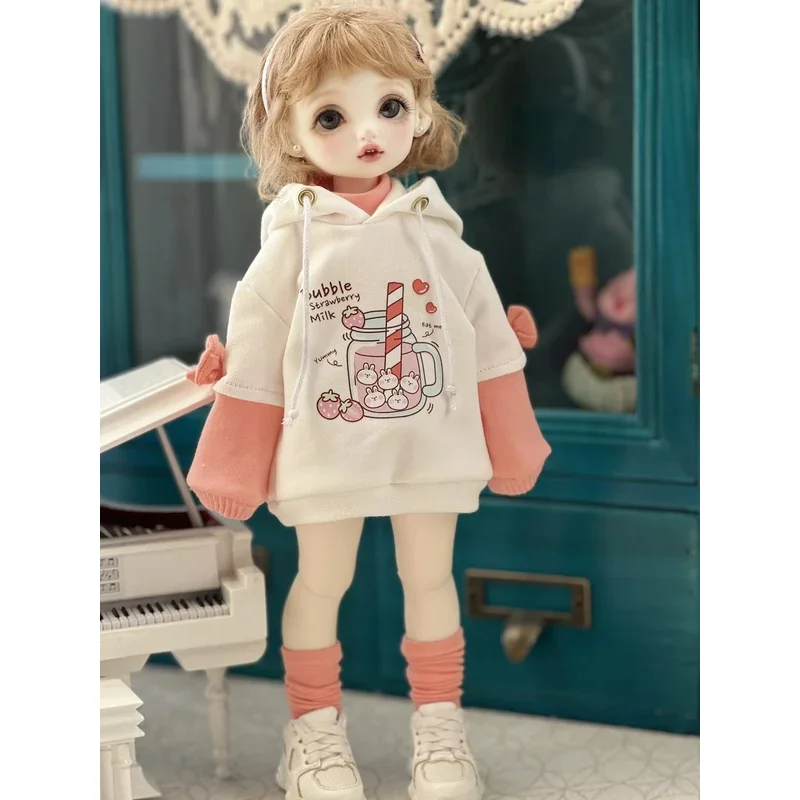 

New 1/6 1/5 1/4 Doll's Clothes Suit for 30/36/45cm Bjd Doll Casual Hoodie and Socks Girl Toys Dress Up Fashion Doll Accessories