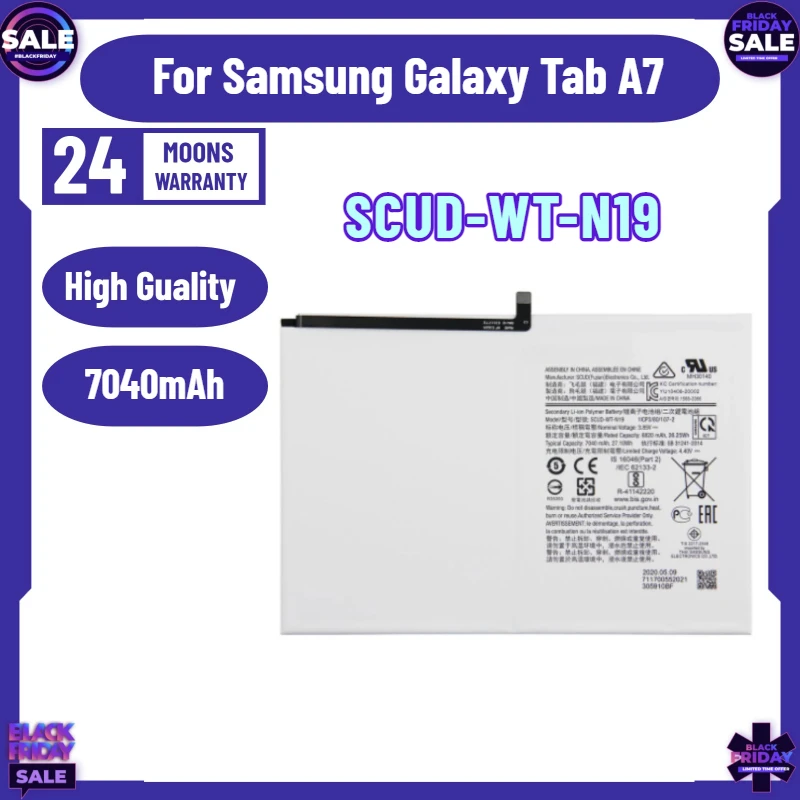 

7040mAh SCUD-WT-N19 Battery for Samsung Galaxy Tab A7 SM-T500 SM-T505 T505N Tablet Phone Battery