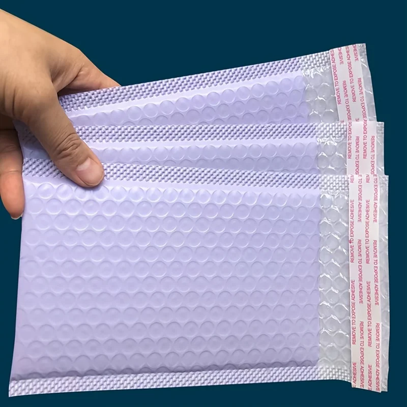 6/12Pcs Purple Bubble Mailers 4x8 Inch,Self Seal Waterproof Poly Padded Envelopes,Opaque Shipping Bags for Small Business view 3