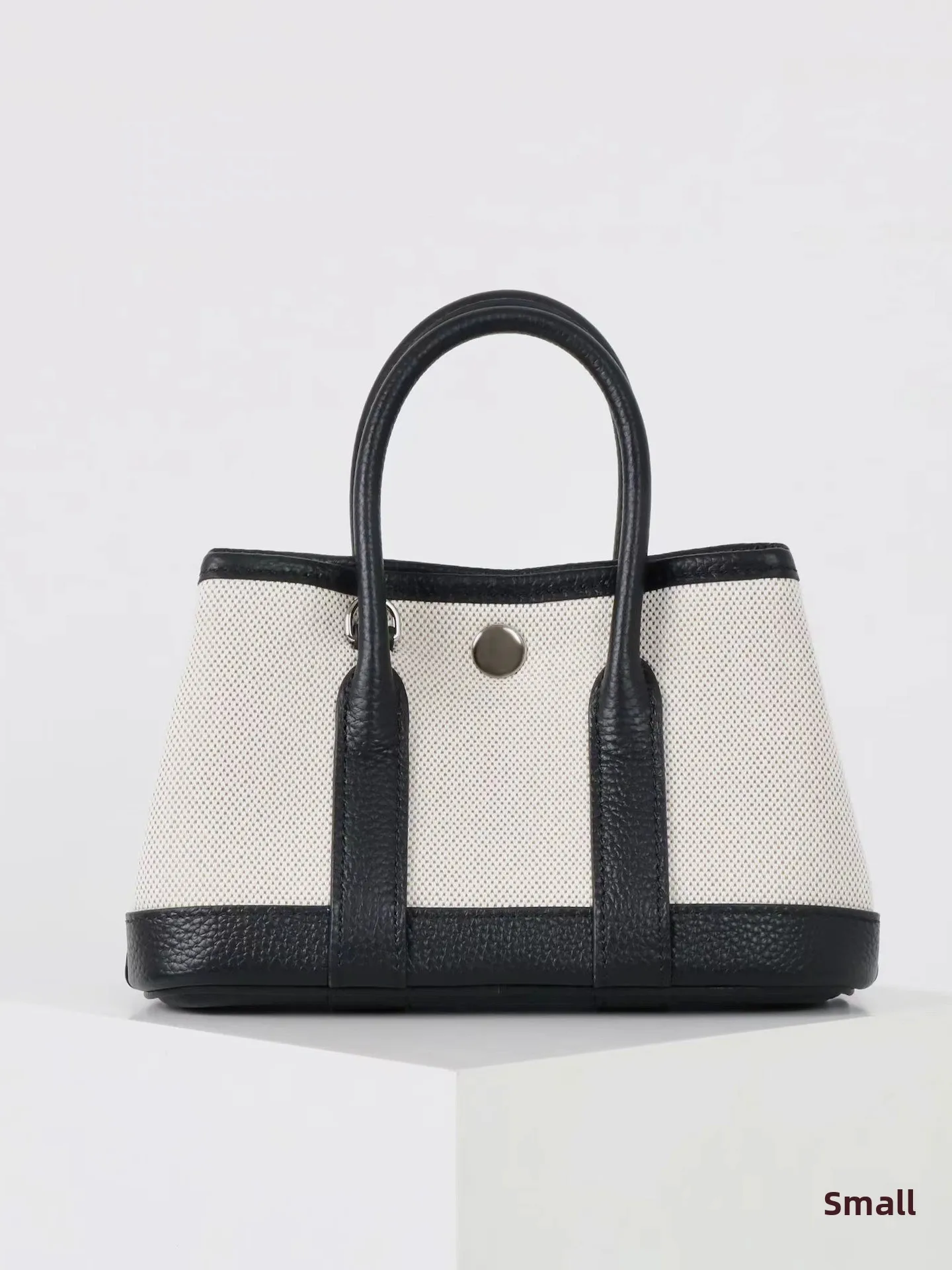 

Trendy 2025 Leather Canvas oulder Bag Casual Chic Garden Handbag American Retro Sle Magnetic Bule Closure Soft Leather