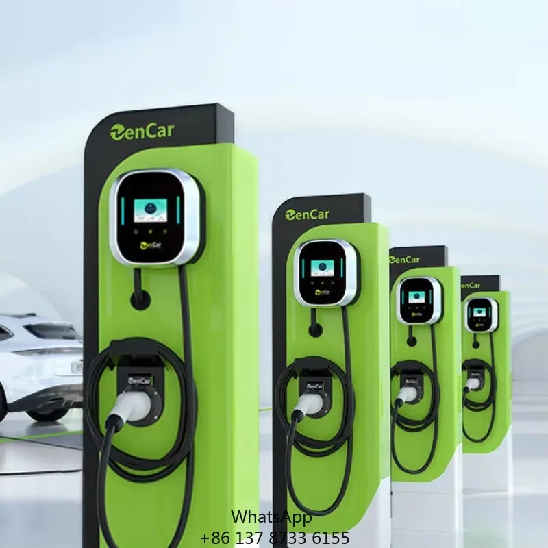 Zencar Factory EV Charger 7kW Wallbox 32A Charging Station With Big Screen Type 2 Plug WiFi APP RFID IP66 For Home Use