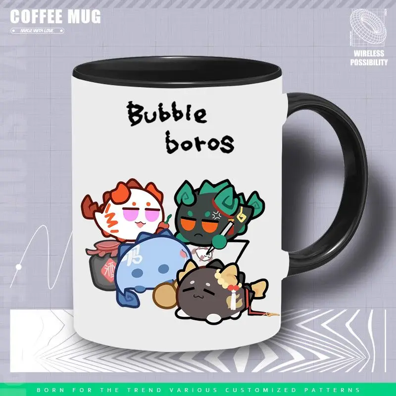 2025 Game Anime Arknights Cos Bubble Boros Unisex Cute 9.5x8.1cm Thermal Transfer Ceramic Coffee Mug Present