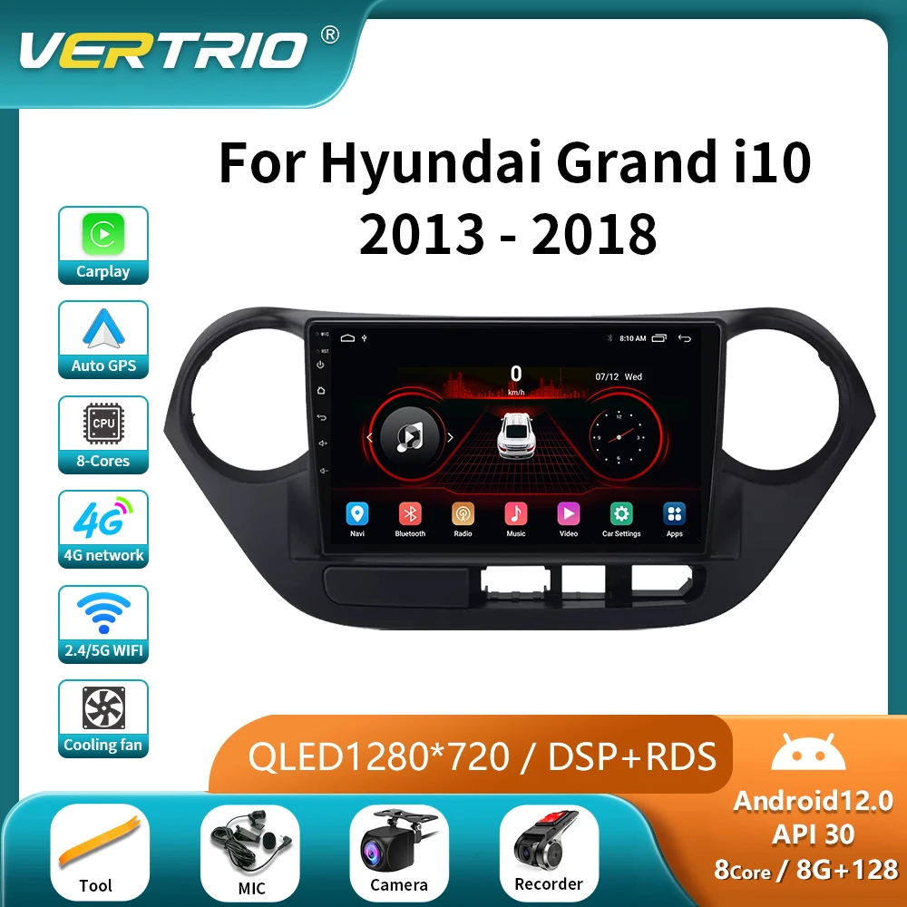 

2Din Android 12 Car Radio Multimidia Video Player For Hyundai Grand I10 2013-2016 Navigation GPS Car Stereo System Carplay Auto