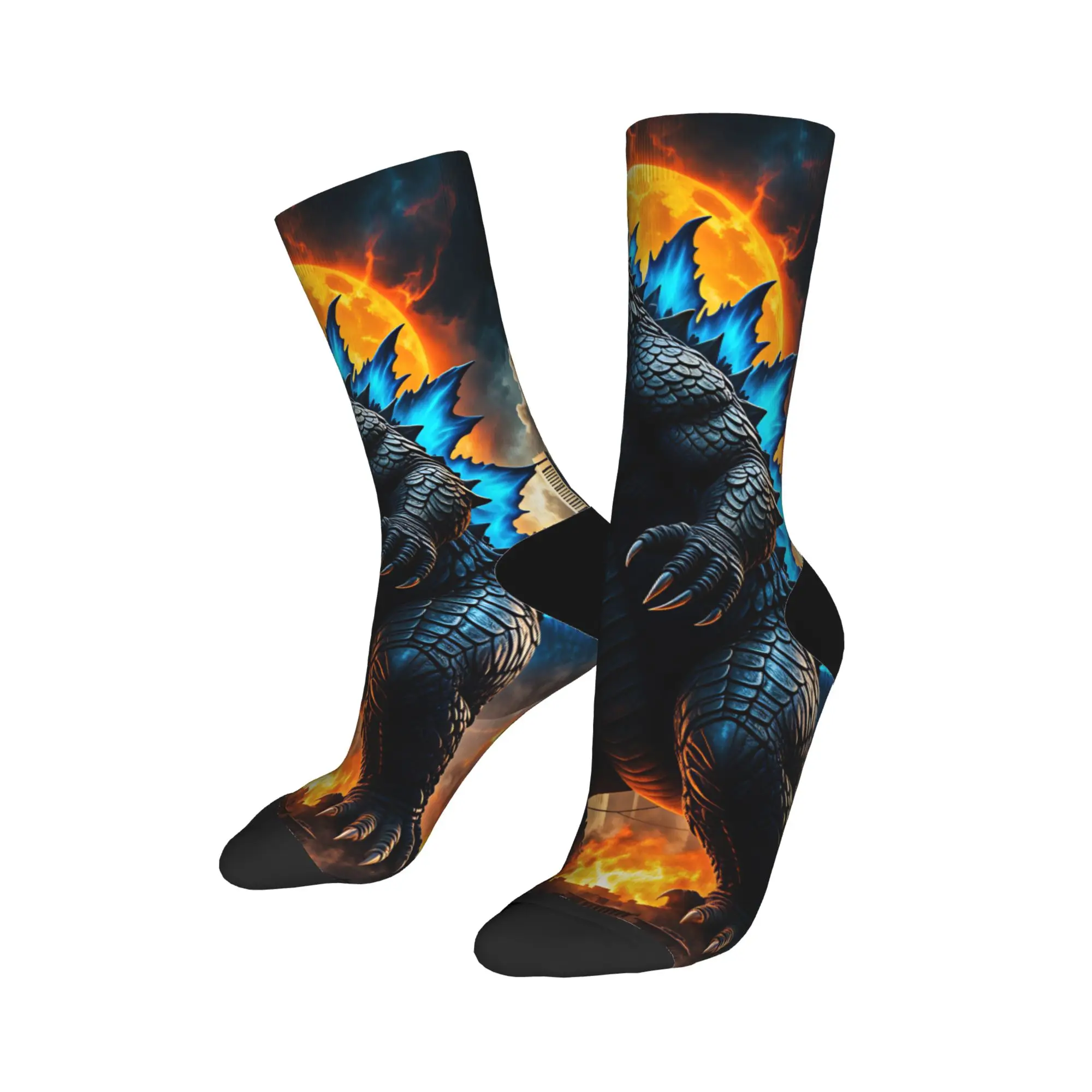 Men Socks M-Monster King  Stockings Non Skid Quality Socks Winter Casual Design Outdoor Socks
