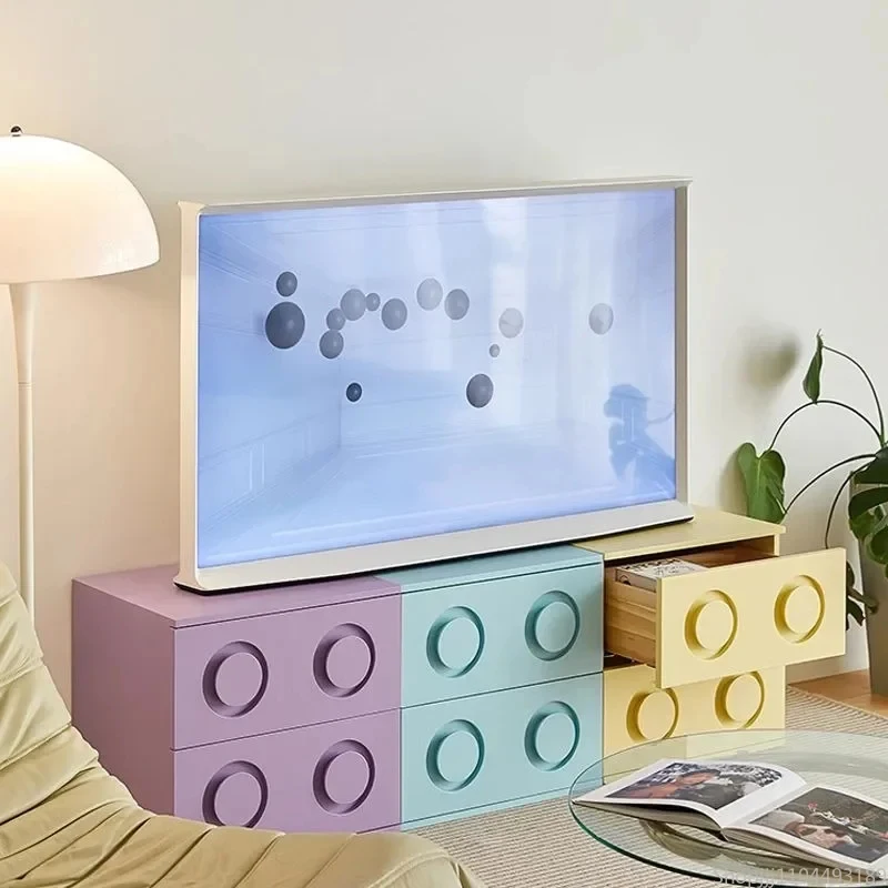 Nordic Creamy Dener Bedside Tle, Coloul Compact Bedroom Cinet, No Assembly【 It tak out days to make】
