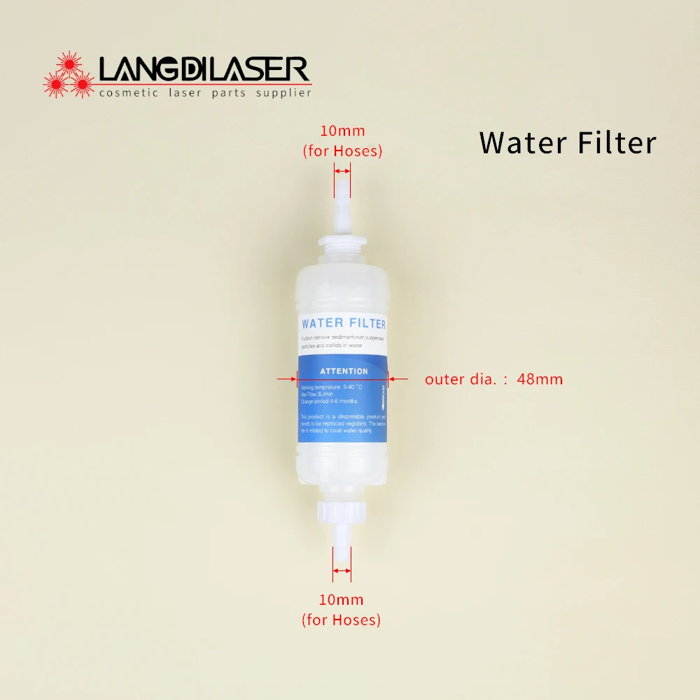 Water Purify Filter Device for 755&808&1064nm Beauty Diode Laser Hair Removal Machine Install for Bore 8mm Soft Tube