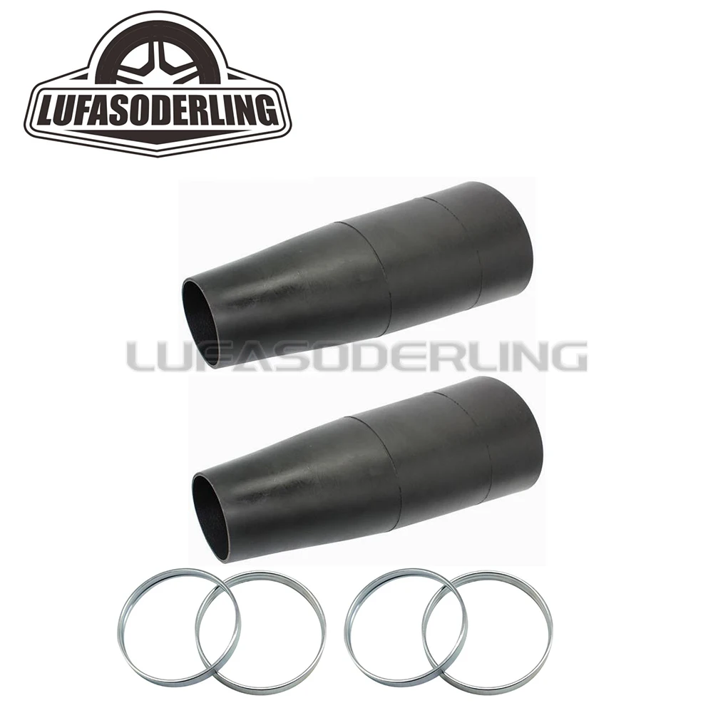 2x Rear Air Spring Rubber Sleeves With Crimping Rings For Toyota Land Cruiser Prado 120 Lexus GX470 4809035011 Car Accessories