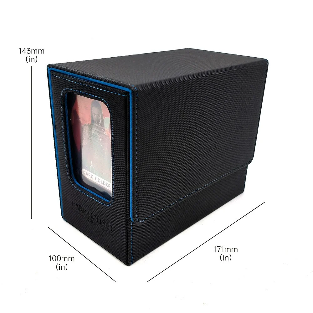 Trading Card Storage Box 260+ Cards Deck Case Magnetic PU Leather Card Storage Box For TCG Card view 6
