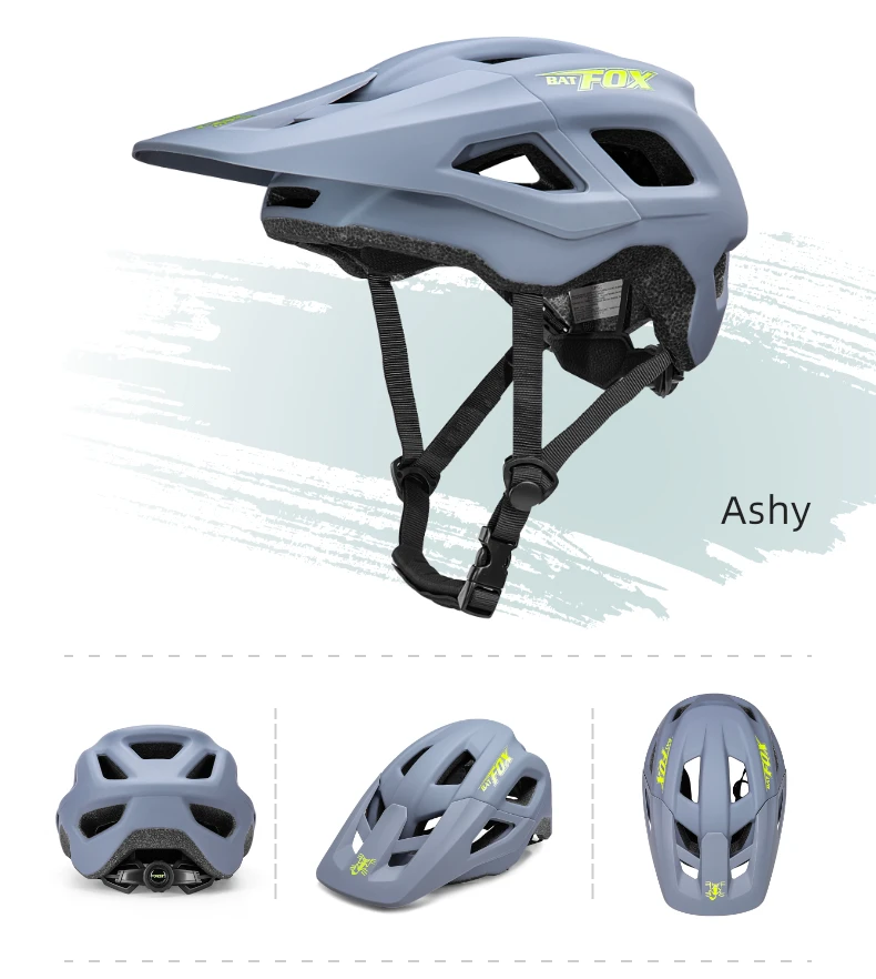 BATFOX Professioneller Fahrradhelm für Herren und Damen, leicht, mit PC-Schale und EPS-Innenfutter, verstellbar, für Offroad-Radfahren, Sicherheitshelm für Mountainbikes. – Detail 11