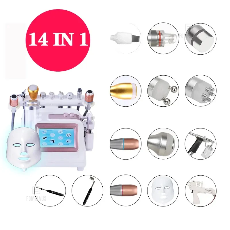 เครื่องบำบัดน้ำ12อิน1เครื่องพ่นออกซิเจนแบบ microdermabrasion S สำหรับร้านเสริมสวยสปาอุปกรณ์ความงามปืน mezo