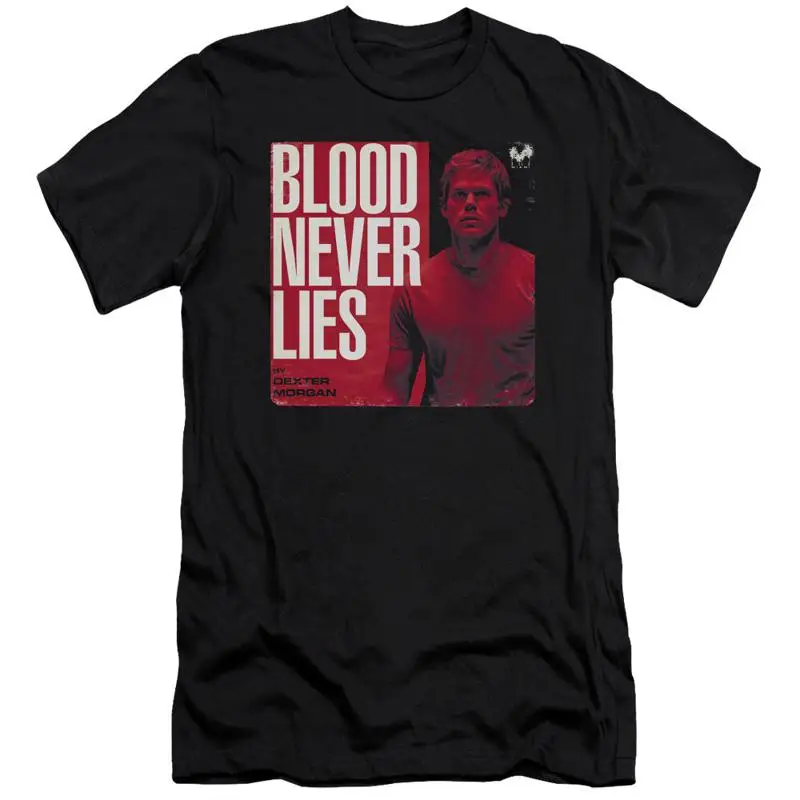 

Dexter Premium Canvas T Shirt Blood Never Lies Black