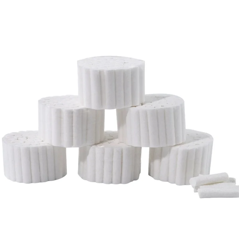 200Pcs Dental Cotton Roll 4 Rolls Teeth Cleaning Disposable Cotton Roll Highly Absorbent Cleaning Teeth Tools Oral Materials