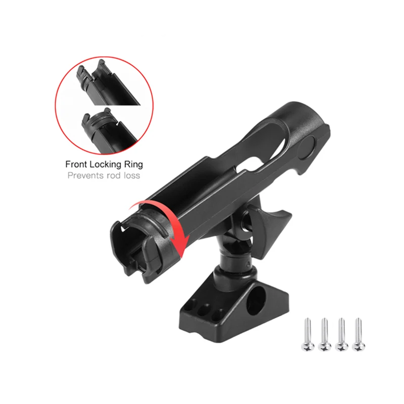 360 Degrees Adjustable Boat Fishing Rod Rack Kayak Canoes Rotatable Mount Socket Holder Pesca Bracket Support Fixer Accessories