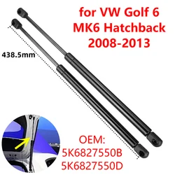 2Pcs 5K6827550B Car Rear Trunk Boot Tailgate Gas Struts Lift Support Rod Bars for VW Golf 6 MK6 Hatchback 2008-2013