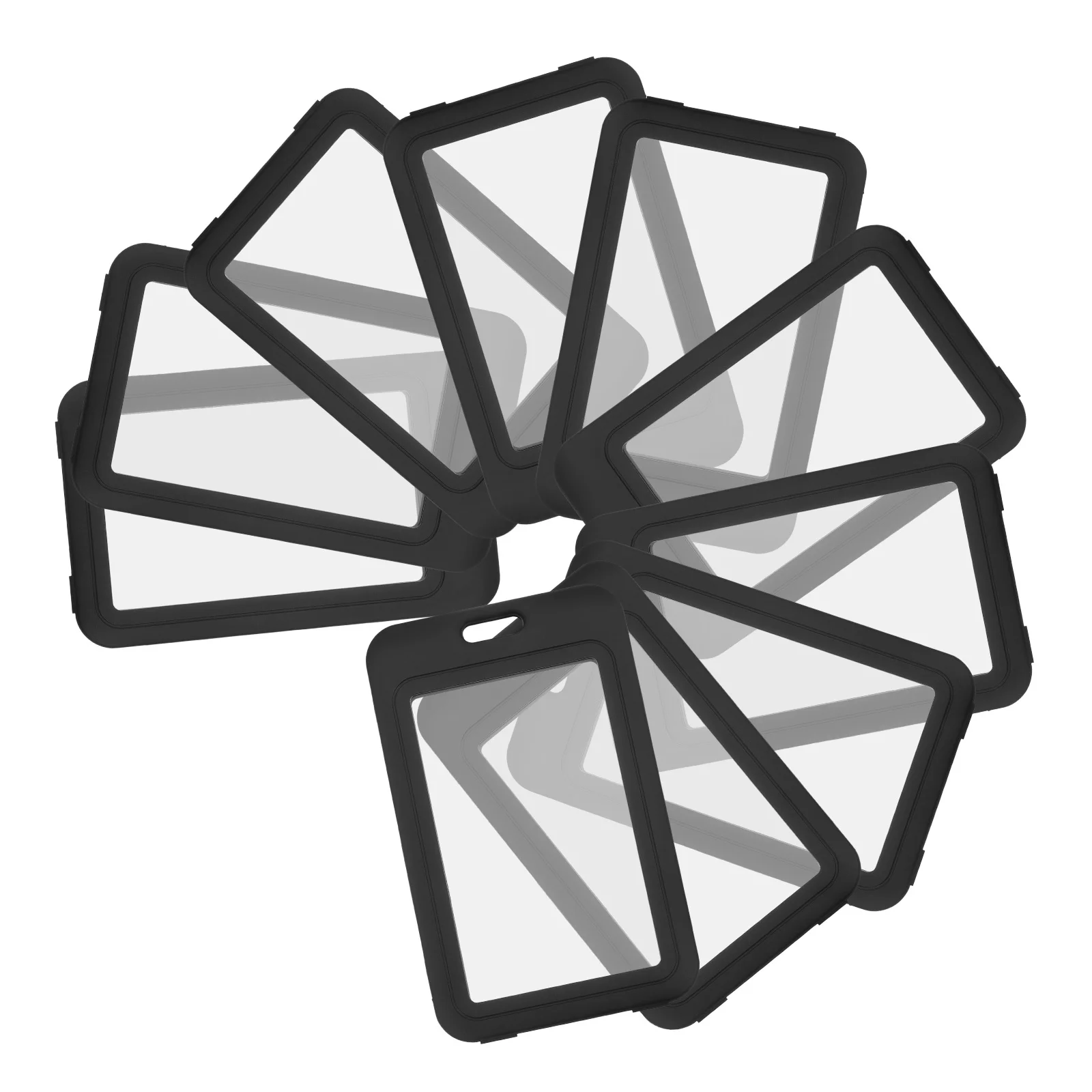 

10Pcs Plastic Badge Holder Clear Work Id Card Sleeve Protective Cover for Office Student Holder Case Clear