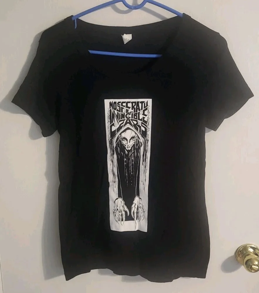 Женская черная футболка The Invincible Czars Nosferatu, футболки с короткими рукавами XL для девочек, новые топы и футболки для футбола Женская черная футболка The Invincible Czars Nosferatu, футболки с короткими рукавами XL для девочек, новые топы и футболки для футбола