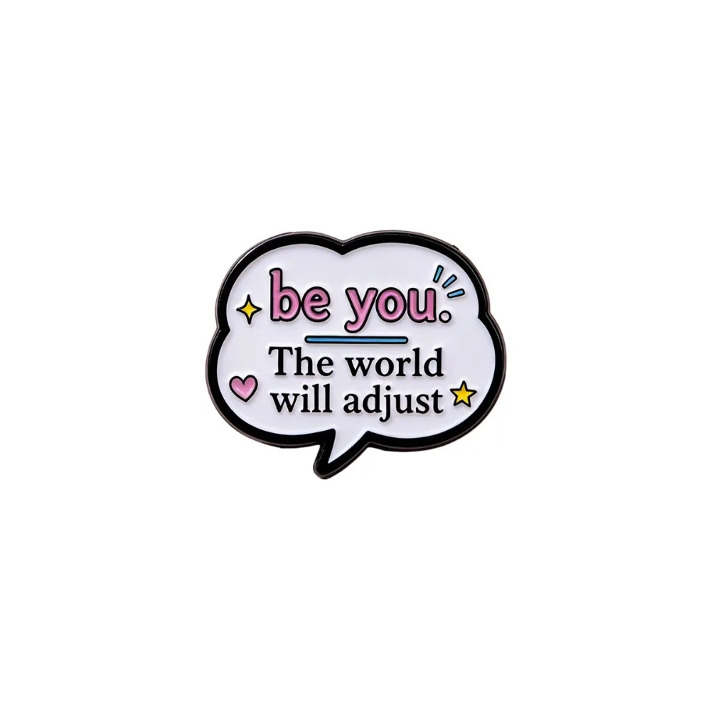 Funny Quote Enamel Pin Inspirational Text Brooch Lapel Pins Backpack Badge DIY Clothing Decor Accessory Positive Slogan Gift