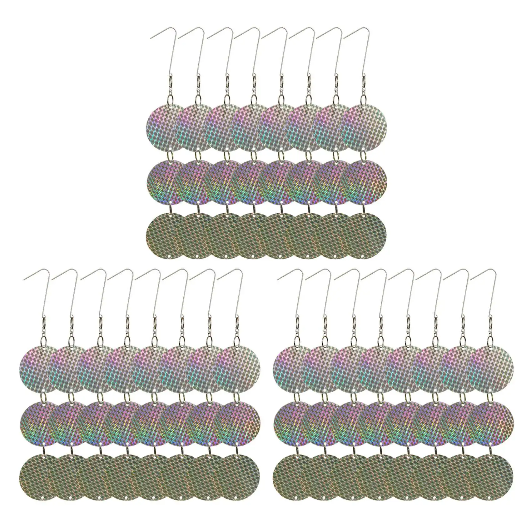 72PCS Bird Repellent Discs Reflective Hanging Device To Keep Birds Away Like Woodpeckers For Pigeons Woodpeckers-N37R