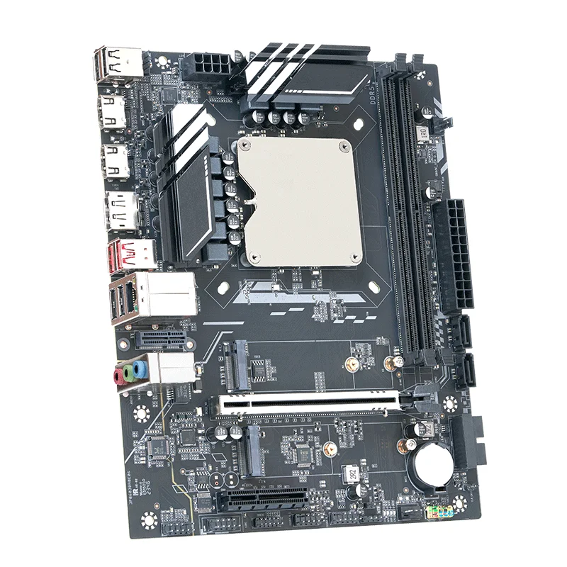 มาเธอร์บอร์ดเดสก์ท็อป DIY Atx พร้อมชุด13th ออนบอร์ดอินเตอร์โพส Q1J4ซีพียู (i5 ES 0000)12C16T ไอริส XE กราฟิก DDR5แรม