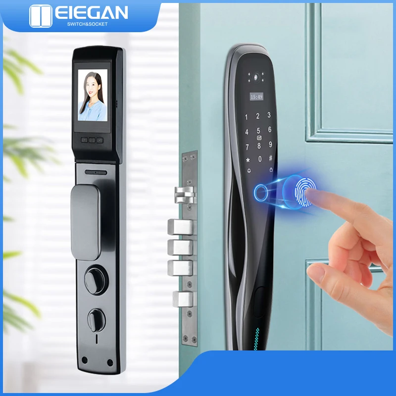 

3D facial intelligent door lock security door camera monitoring intelligent switch fingerprint password biometric electronic key