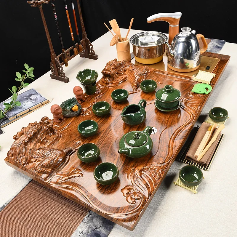 

Living Room Tea Set Cup Ceremony Chinese Kung Fu Luxury Tea Set Strainer Service Pot Vintage Spoon Te Matcha Kit Home Products