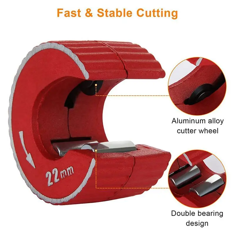 A04G-4PCS 15Mm & 22Mm Copper Pipe Cutter Mini Auto Pipe Slice Tool Zinc Alloy Tube Cutter For Cutting Copper Aluminum Pipes
