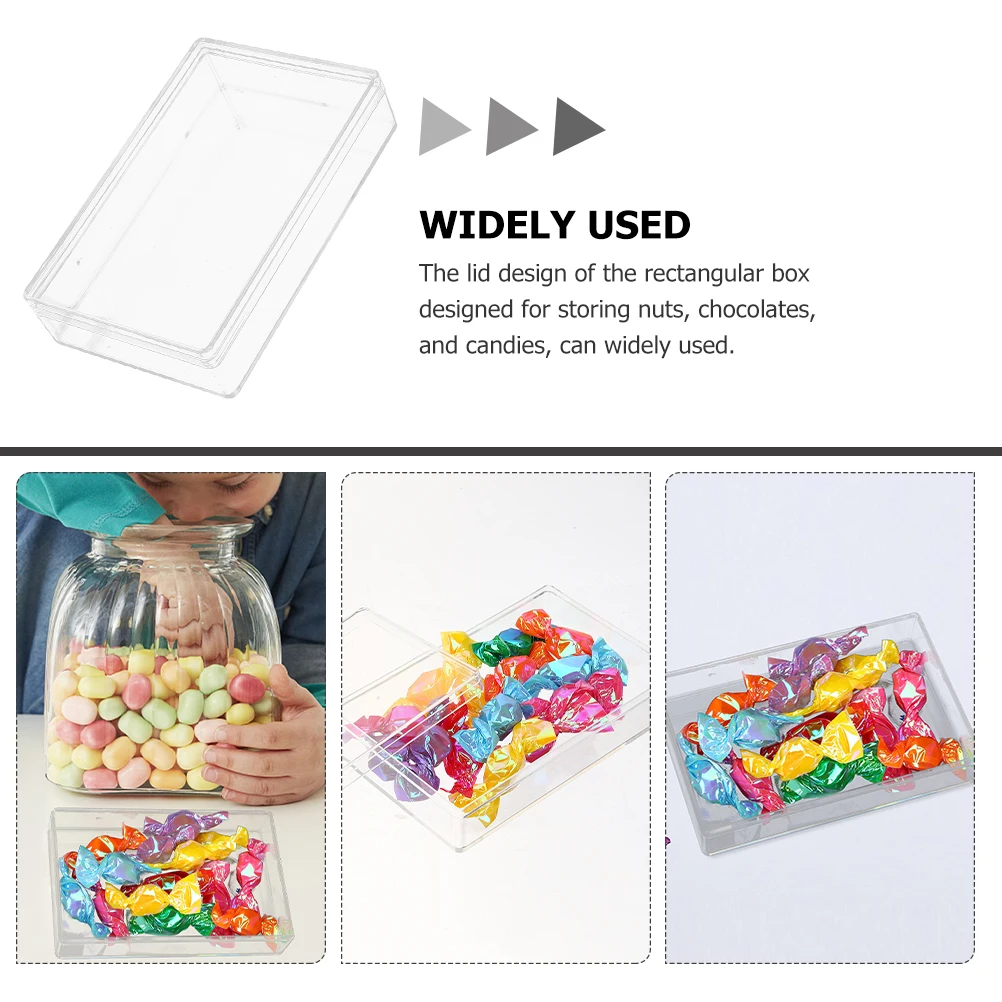 

12 Pcs Candy Storage Box Chocolate Container with Lid Clear Case Small Boxes for Chocolates Wrapping Cases