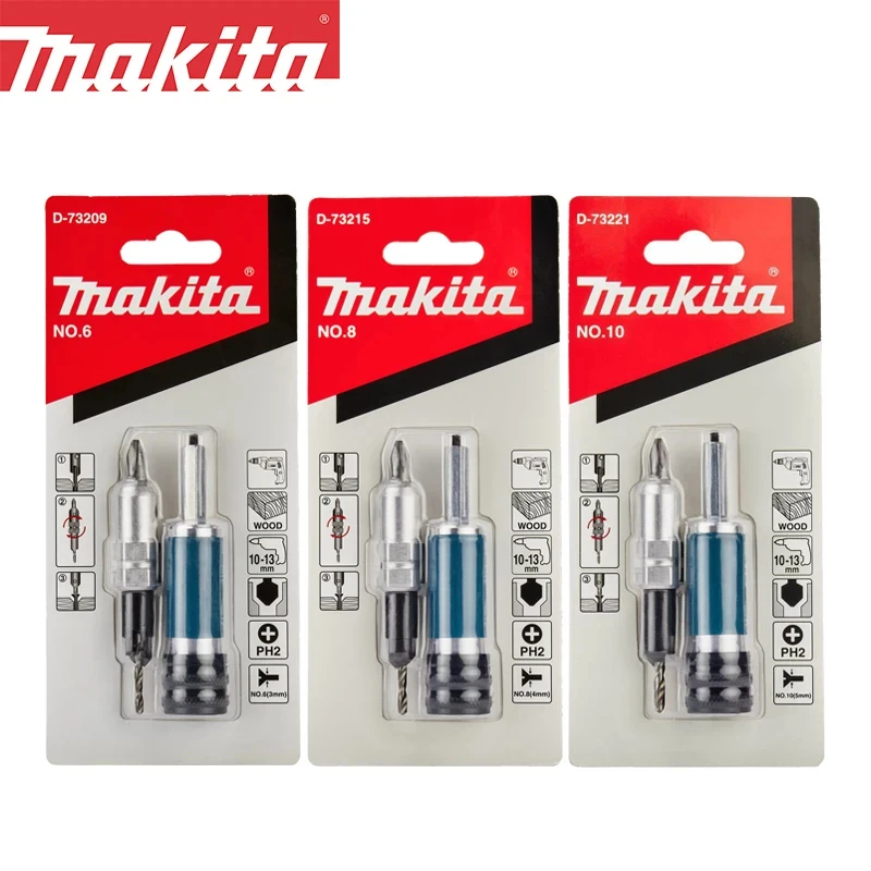 Makita D-73209 D-73215 D-73221Wiertła do drewna#6#8#Wiertło 10 Gauge 2 w 1 Wielofunkcyjne wiertło wsadowe