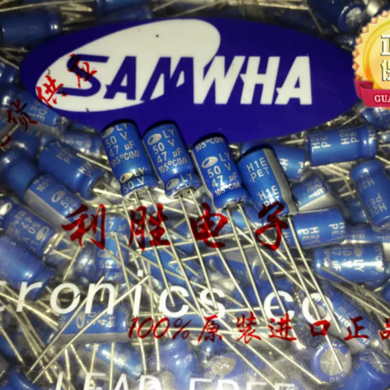 10PCS-100PCS  47UF 50V South Korean Sanhe SAMWHA electrolytic capacitor 50V47UF 6X11 LY high-frequency low resistance