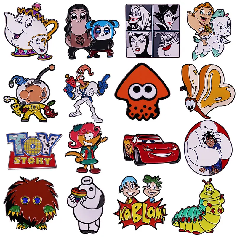 Childhood Cartoon Movie Badge 90s Retro Anime Metal Brooch Enamel Pins Fashion Jewellery Clothes Hat Backpack Accessory Gifts