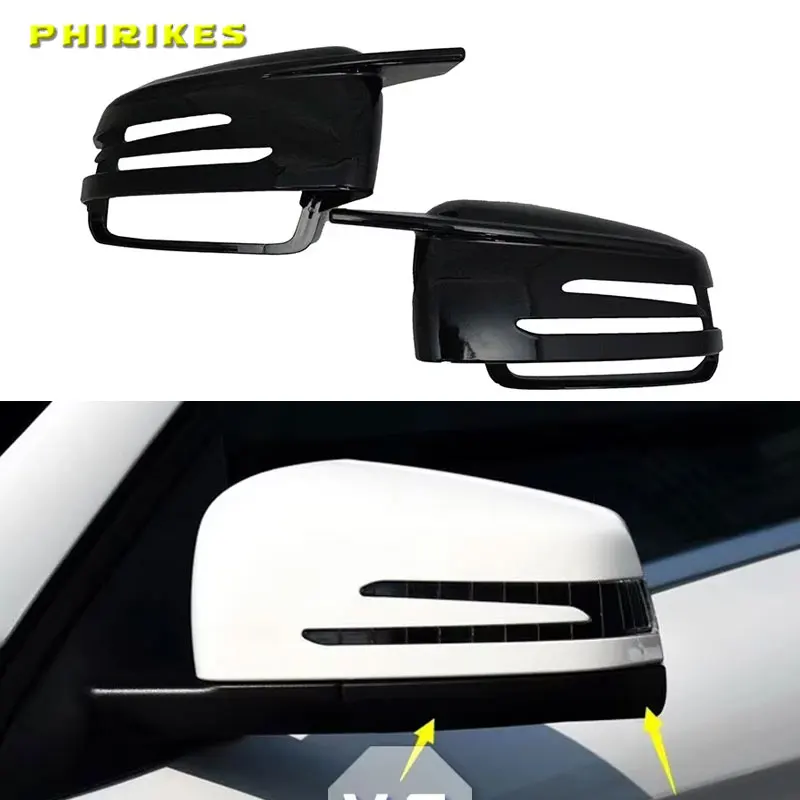 

2 шт. автомобильный Стайлинг, черная сторона автомобиля для Mercedes Benz W176 W246 W204 W212 W221 C117 X204 X156, крышки зеркал с узором из углеродного волокна