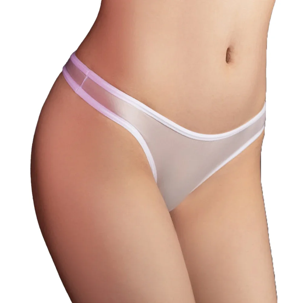 Women\'s Sexy Panties, Sheer Briefs with Low Rise, See Through Knickers Thongs, Available in White, Black, Skin, Gray