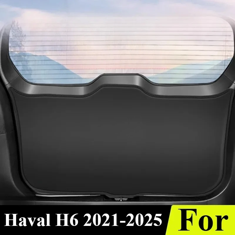 ​​For Haval H6 2021-2025: Tailgate Anti-Kick Pad - PU Leather Trunk Guard w/3M Adhesive & Scratch Protection​