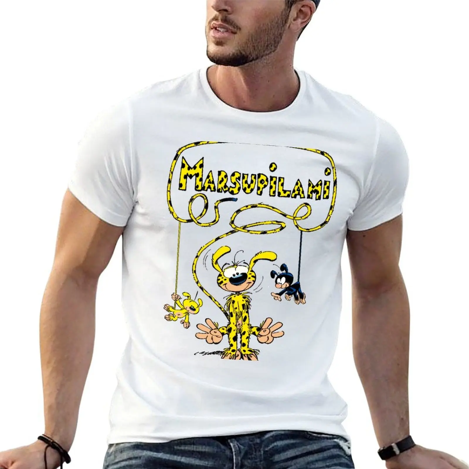 

marsupilami family T-Shirt man tshirt t shirts for man pack white T-Shirt