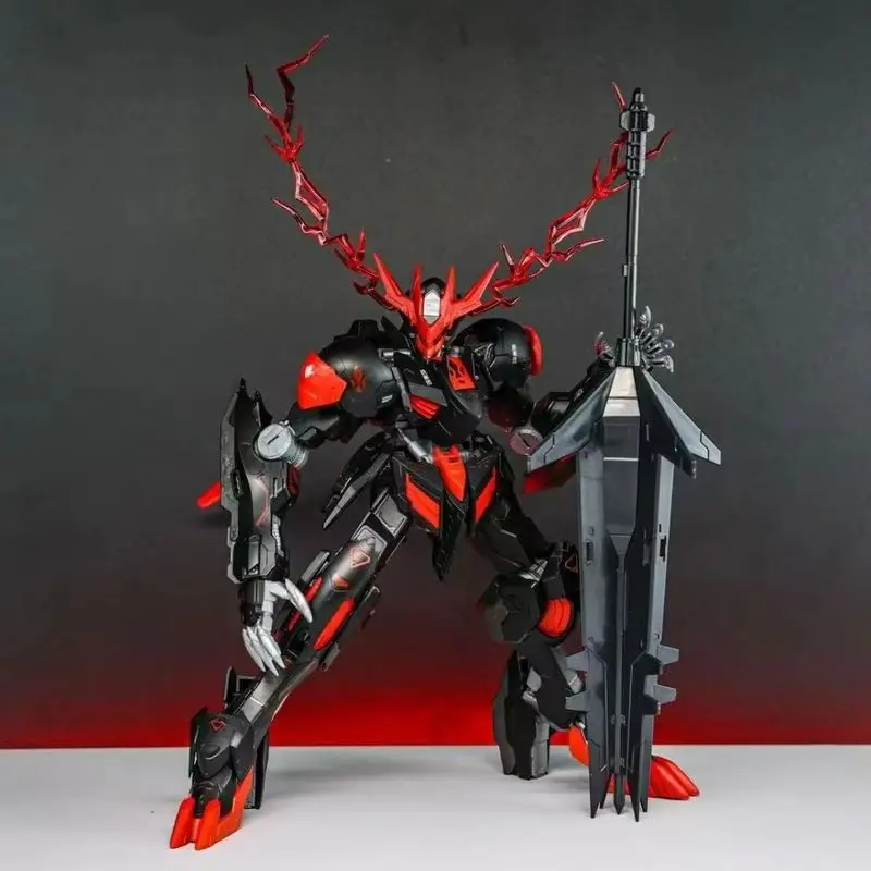 マックス・バルバトス ブラックウルフ ルプス 1/100 黒赤色 組立モデルキット アクションフィギュア ロボット プラスチックモデルキット ホビーおもちゃ ギフト